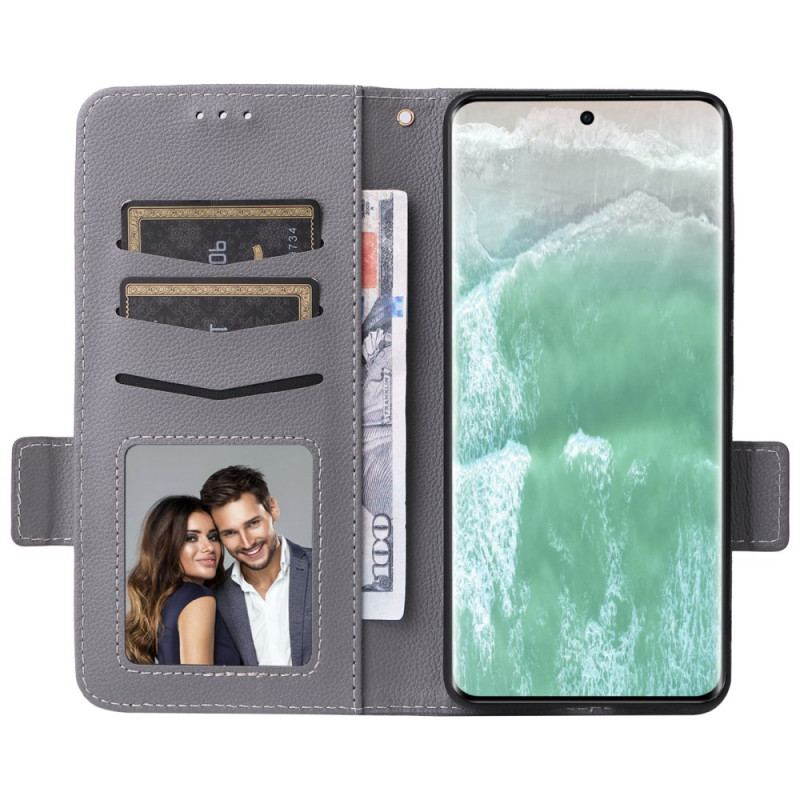 Etui Folio Oppo Reno 11 5g Tekstura Liczi Z Paskiem