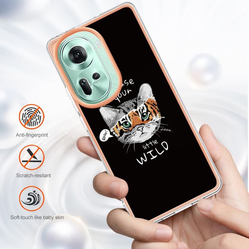 Etui Oppo Reno 11 5g Kot I Tygrys Etui Ochronne