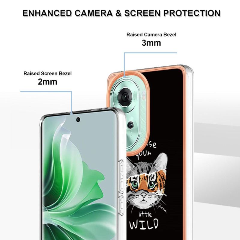 Etui Oppo Reno 11 5g Kot I Tygrys Etui Ochronne
