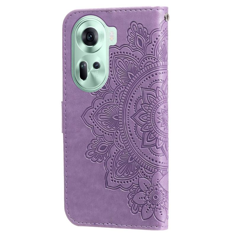 Obudowa Oppo Reno 11 5g Etui Na Telefon Kwiatowy Wzór Z Paskiem