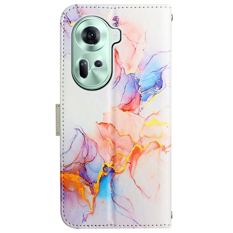 Obudowa Oppo Reno 11 5g Etui Na Telefon Marmurowy Pasek Na Ramię