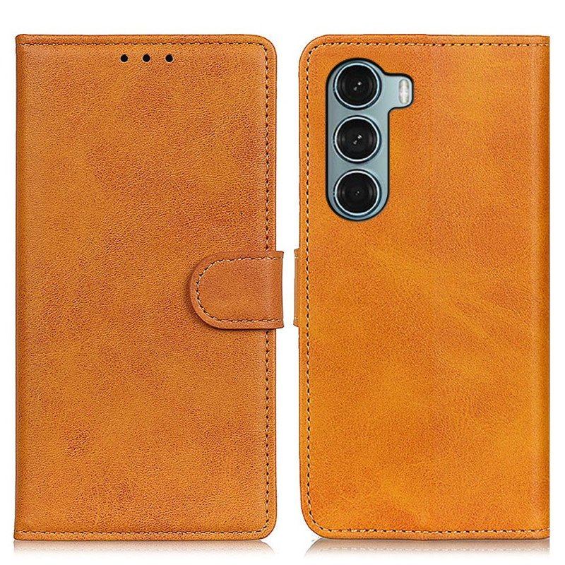 Etui Folio do Moto G200 5G Retro Matowy Efekt Skóry