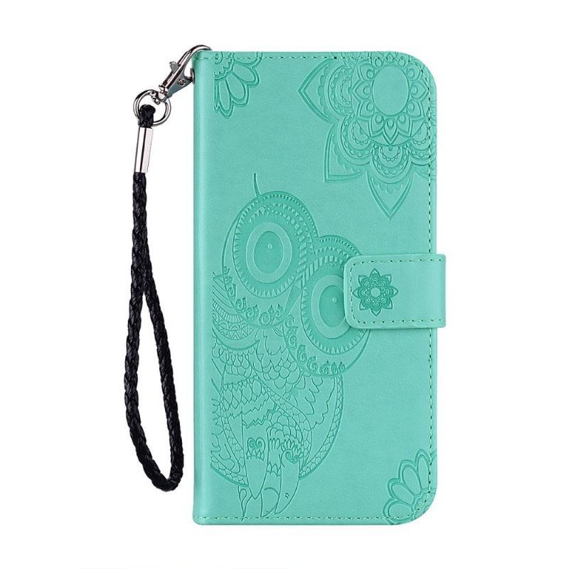 Etui Folio do Xiaomi Redmi Note 10 5G / Poco M3 Pro Wytłaczana Sowa