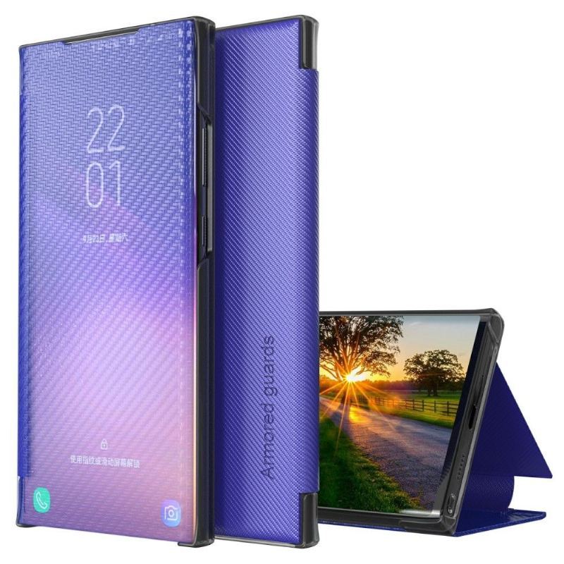Etui Na Telefon do Xiaomi Redmi Note 10 5G / Poco M3 Pro Obrzeża Etui Folio Włókno Węglowe
