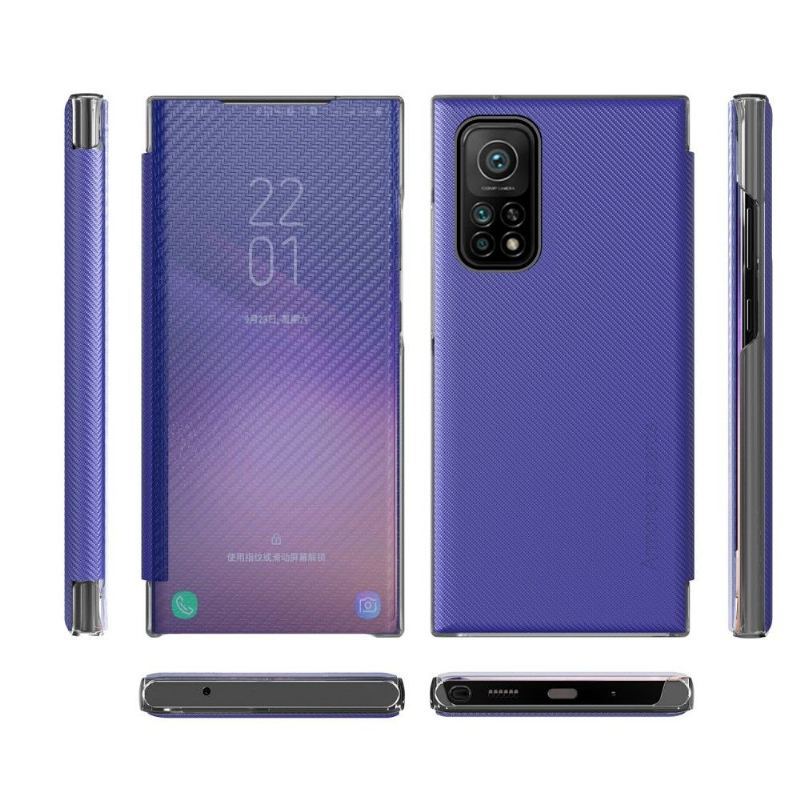Etui Na Telefon do Xiaomi Redmi Note 10 5G / Poco M3 Pro Obrzeża Etui Folio Włókno Węglowe