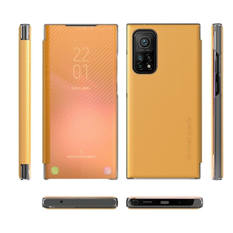 Etui Na Telefon do Xiaomi Redmi Note 10 5G / Poco M3 Pro Obrzeża Etui Folio Włókno Węglowe