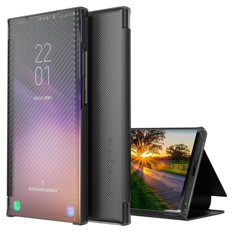 Etui Na Telefon do Xiaomi Redmi Note 10 5G / Poco M3 Pro Obrzeża Etui Folio Włókno Węglowe