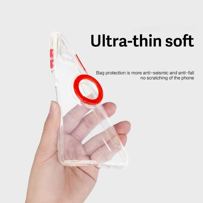 Futerały do Xiaomi Redmi Note 10 5G / Poco M3 Pro Przezroczysty Z Pierścieniem I Osłoną Kamery