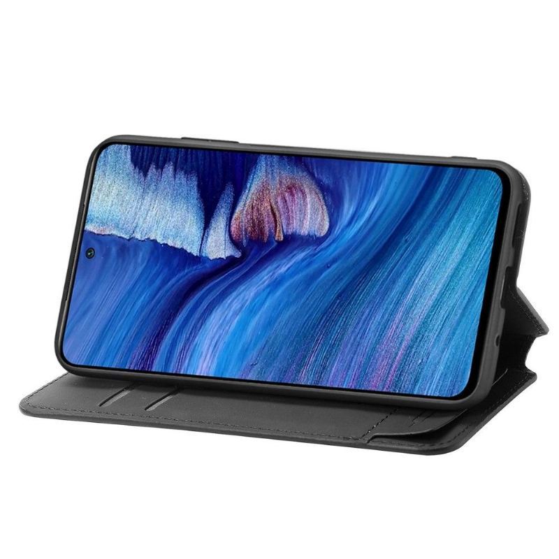 Skórzany Futerał do Xiaomi Redmi Note 10 5G / Poco M3 Pro Anti-fall Arabeska Wzór