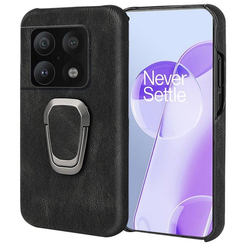 Etui do OnePlus 10 Pro 5G Pierścień Z Efektem Skóry — Wsparcie Nowych Kolorów