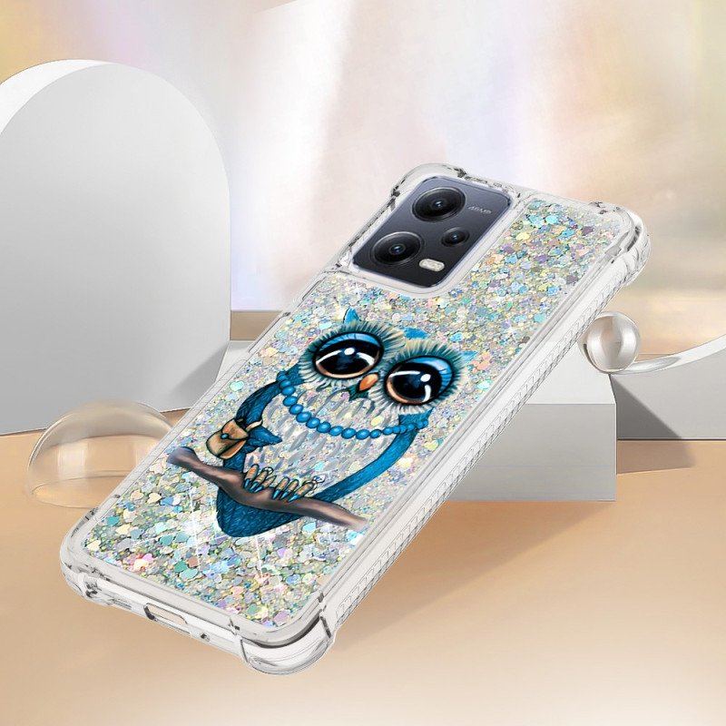 Etui do Poco X5 5G Cekiny Panna Sowa