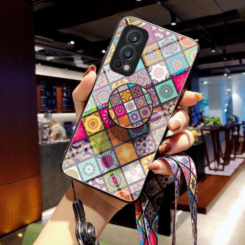 Etui do OnePlus Nord 2 5G Kalejdoskop Mandala Ze Stojakiem