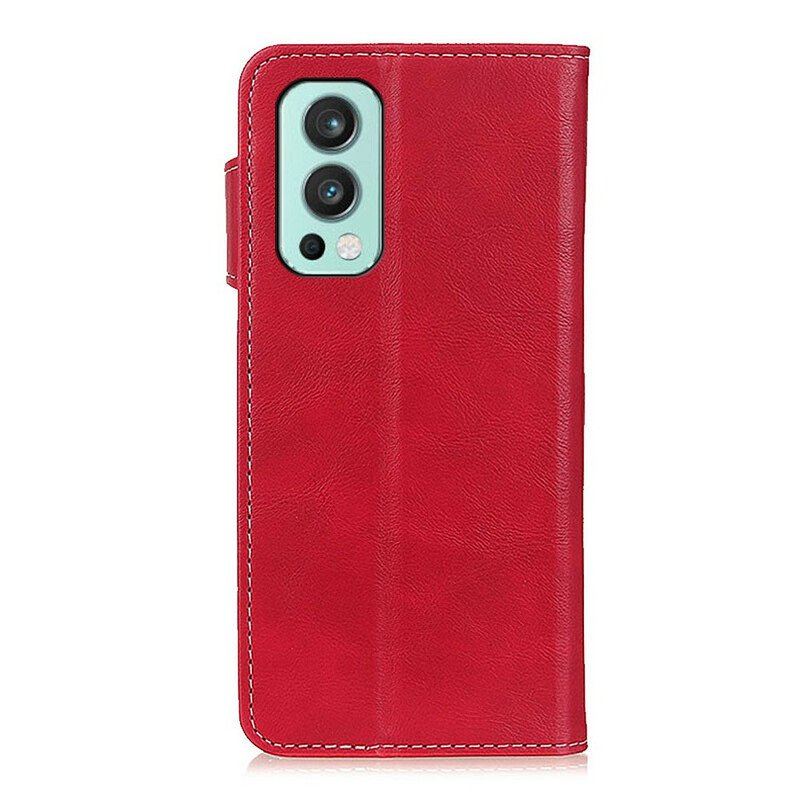 Etui Folio do OnePlus Nord 2 5G Artystyczny Guzik Do Szycia