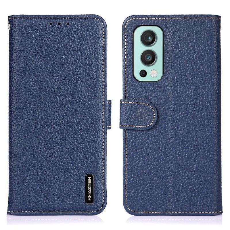 Etui Folio do OnePlus Nord 2 5G Khazneh Skóra Ziarnista