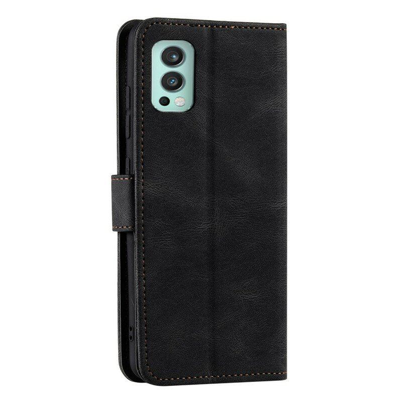 Etui Folio do OnePlus Nord 2 5G Szwy W Dotyku