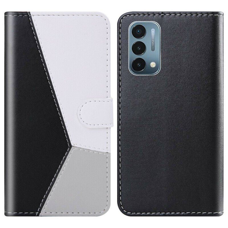 Obudowa Etui Na Telefon do OnePlus Nord 2 5G Trójkolorowy Efekt Skóry