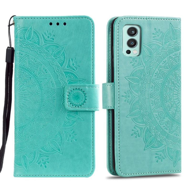 Skórzany Futerał do OnePlus Nord 2 5G Anti-fall Mandala Sun