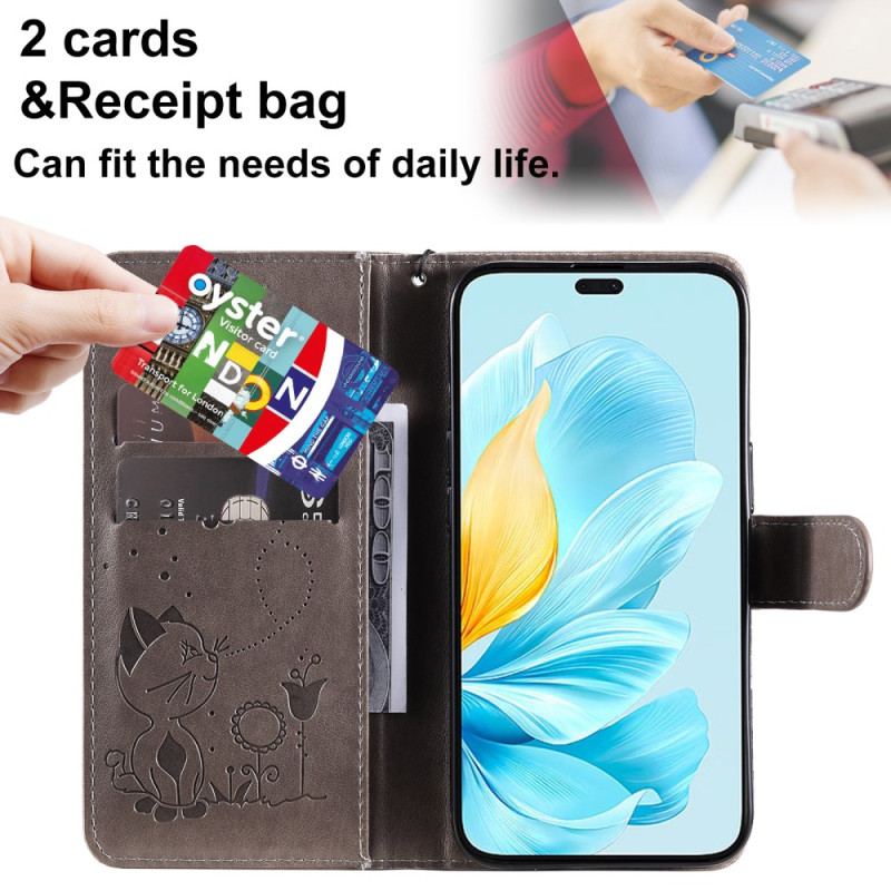 Etui Folio Honor 200 Lite Kot I Pszczoła Etui Ochronne
