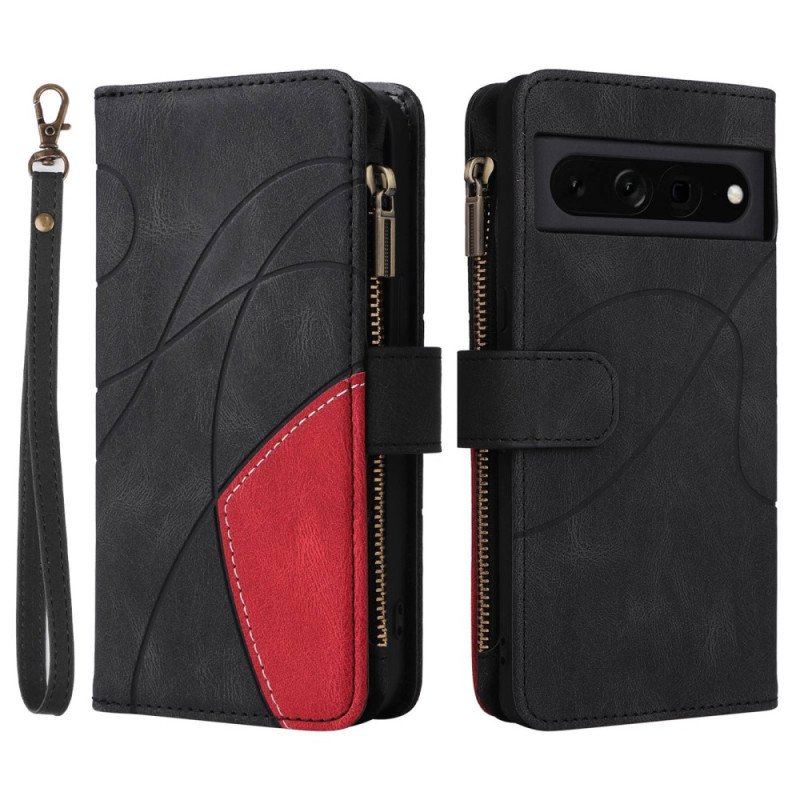 Etui Folio do Google Pixel 7 Pro Realistyczne Tygrysie Szkło Hartowane