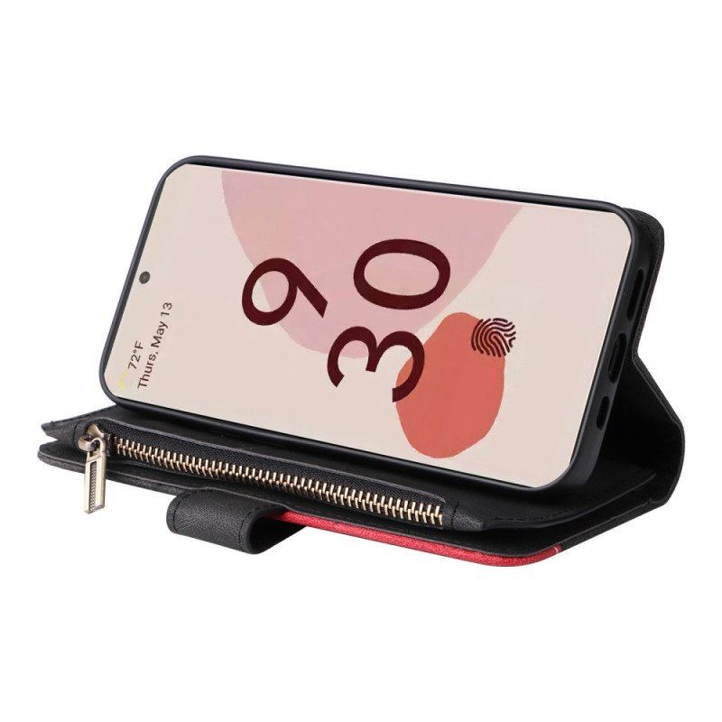Etui Folio do Google Pixel 7 Pro Realistyczne Tygrysie Szkło Hartowane