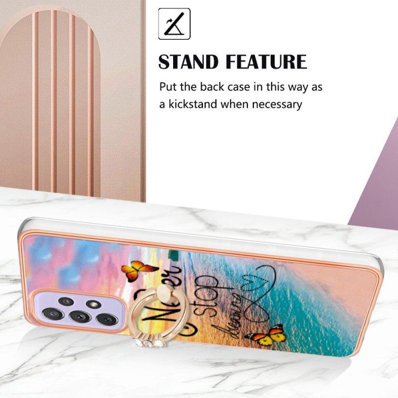 Futerały do Samsung Galaxy A13 Pierścień Wsparcia Nigdy Nie Przestawaj Marzyć