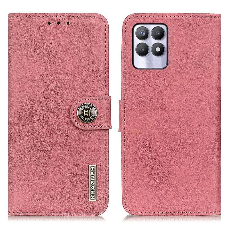 Etui Folio do Realme 8i Khazneh Etui Na Karty Z Efektem Skóry