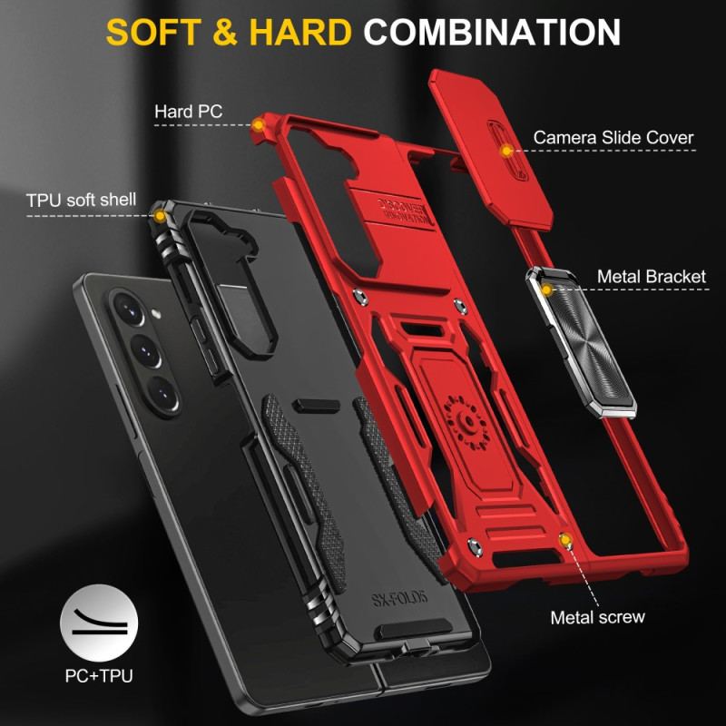 Etui Do Samsung Galaxy Z Fold 5 Pełna Ochrona Za Pomocą Pierścienia