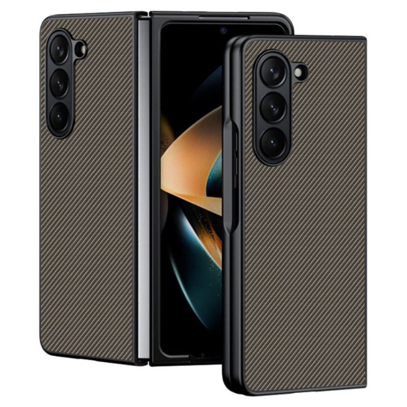 Etui Do Samsung Galaxy Z Fold 5 Włókno Węglowe I Mikrofibra
