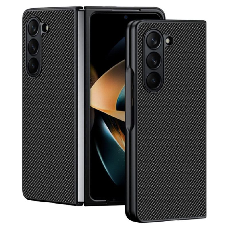 Etui Do Samsung Galaxy Z Fold 5 Włókno Węglowe I Mikrofibra