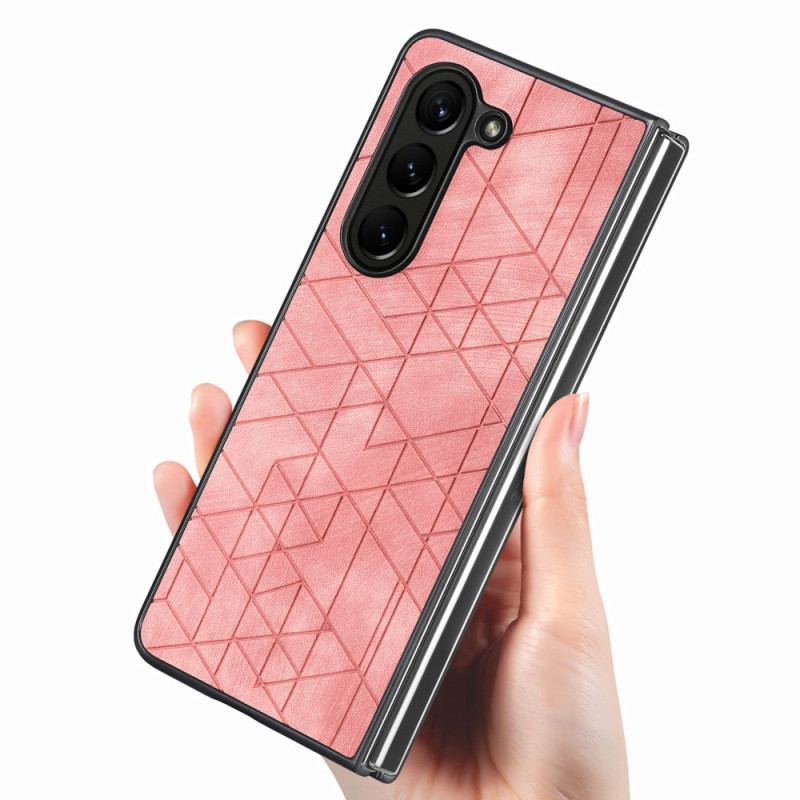 Etui Do Samsung Galaxy Z Fold 5 Wzory Geometryczne Ze Sztucznej Skóry