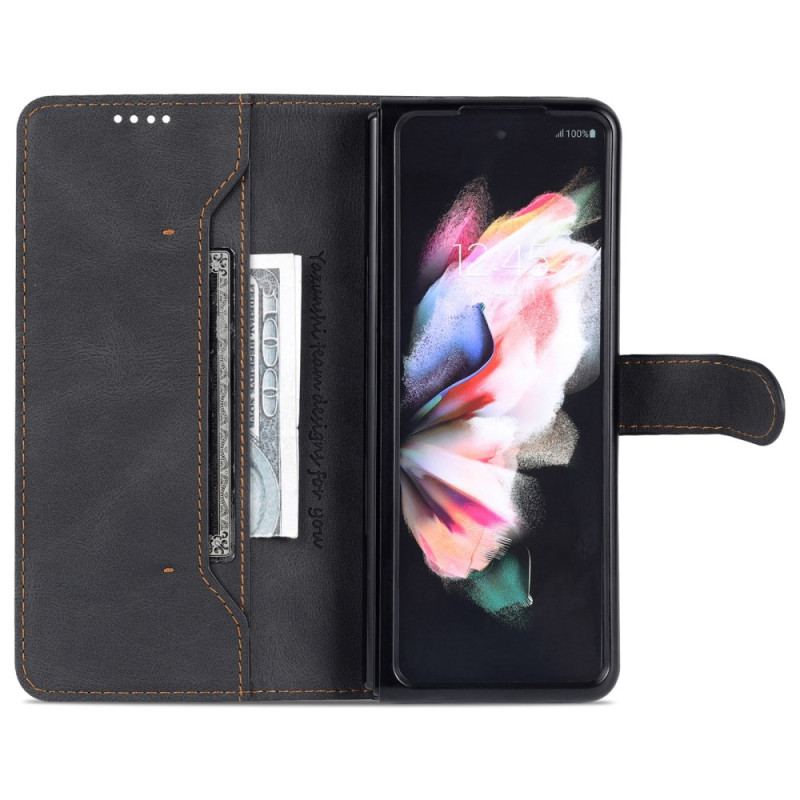 Etui Folio Do Samsung Galaxy Z Fold 5 Efekt Skóry Azns