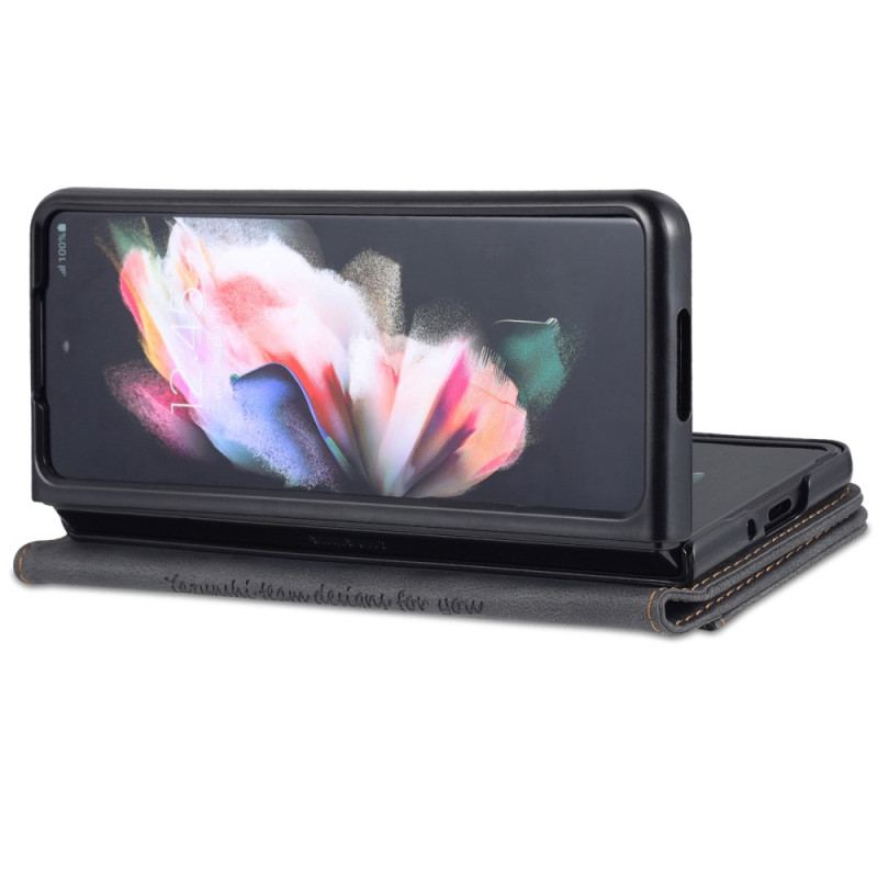 Etui Folio Do Samsung Galaxy Z Fold 5 Efekt Skóry Azns