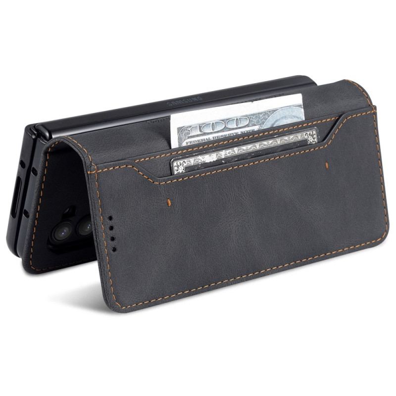 Etui Folio Do Samsung Galaxy Z Fold 5 Efekt Skóry Azns