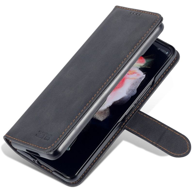 Etui Folio Do Samsung Galaxy Z Fold 5 Efekt Skóry Azns