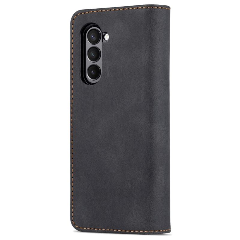 Etui Folio Do Samsung Galaxy Z Fold 5 Efekt Skóry Azns