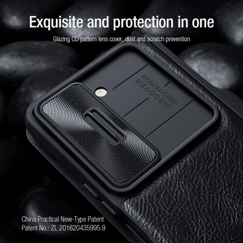 Etui Folio Do Samsung Galaxy Z Fold 5 Imitacja Skóry Nillkin