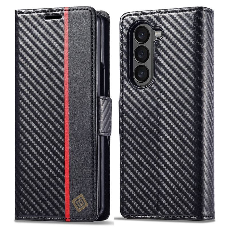 Etui Folio Do Samsung Galaxy Z Fold 5 Włókno Węglowe Lc.imeeke
