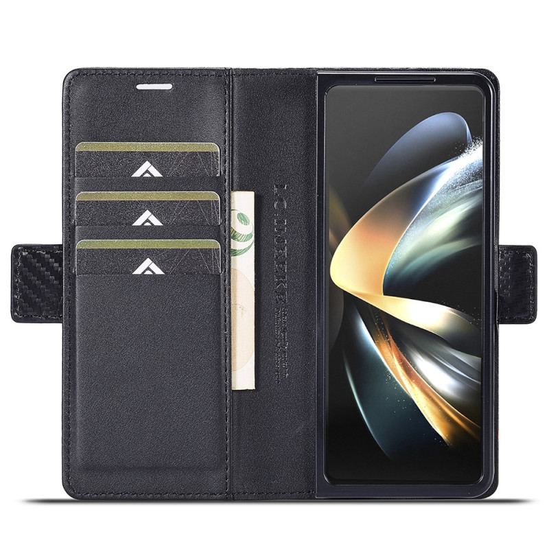 Etui Folio Do Samsung Galaxy Z Fold 5 Włókno Węglowe Lc.imeeke