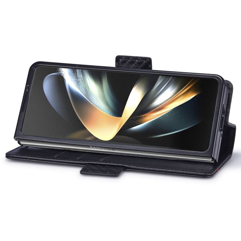 Etui Folio Do Samsung Galaxy Z Fold 5 Włókno Węglowe Lc.imeeke