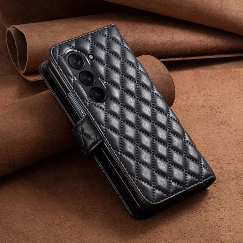 Etui Folio Samsung Galaxy Z Fold 5 Klasyczne Pikowanie