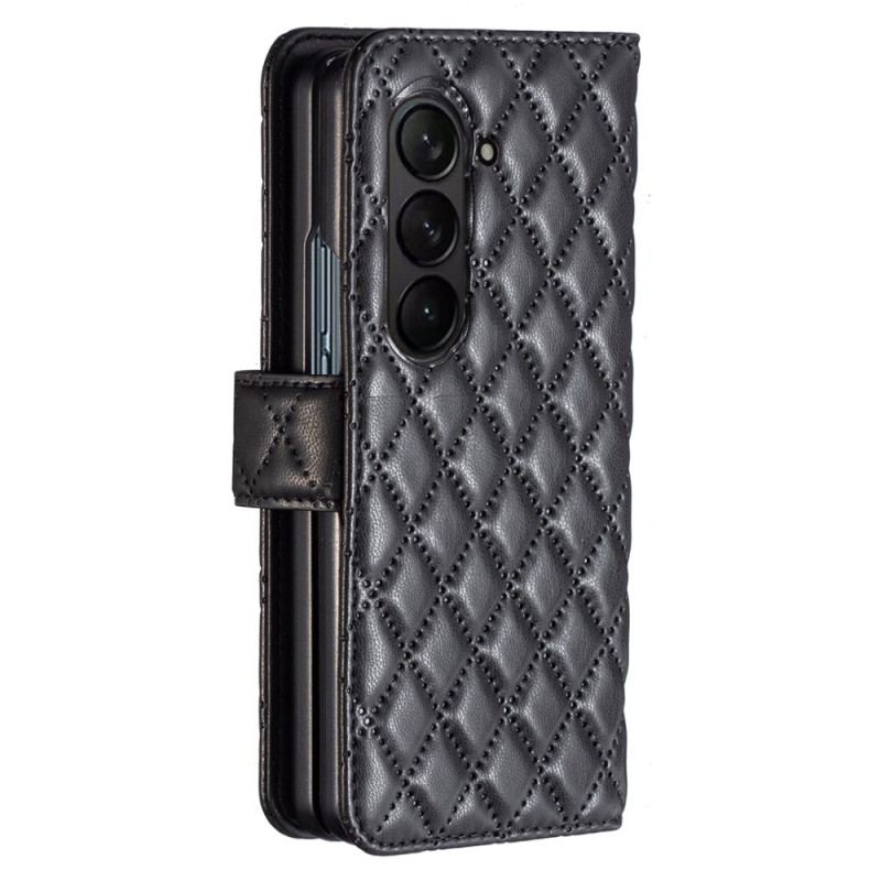 Etui Folio Samsung Galaxy Z Fold 5 Klasyczne Pikowanie