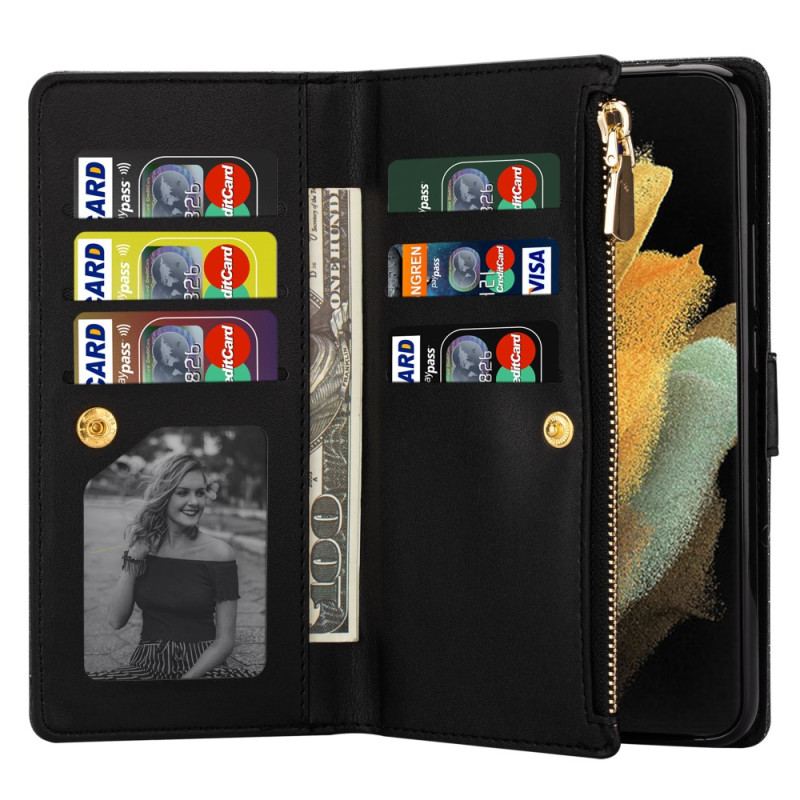 Etui Folio Samsung Galaxy Z Fold 5 Portfel Z Cekinami Etui Ochronne