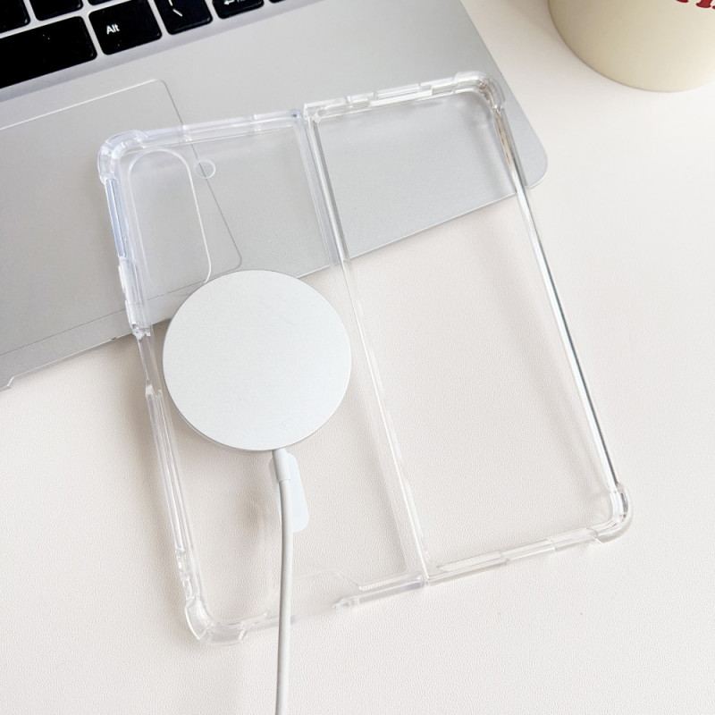 Etui Samsung Galaxy Z Fold 5 Kompatybilny Z Przezroczystym Magsafe