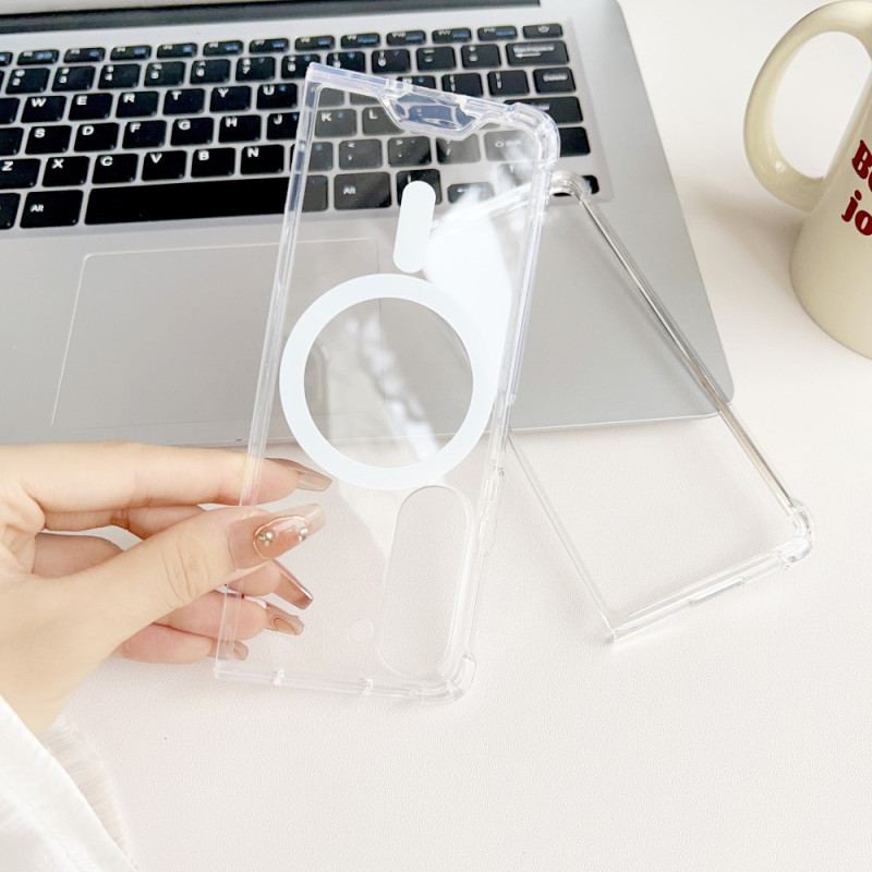 Etui Samsung Galaxy Z Fold 5 Kompatybilny Z Przezroczystym Magsafe