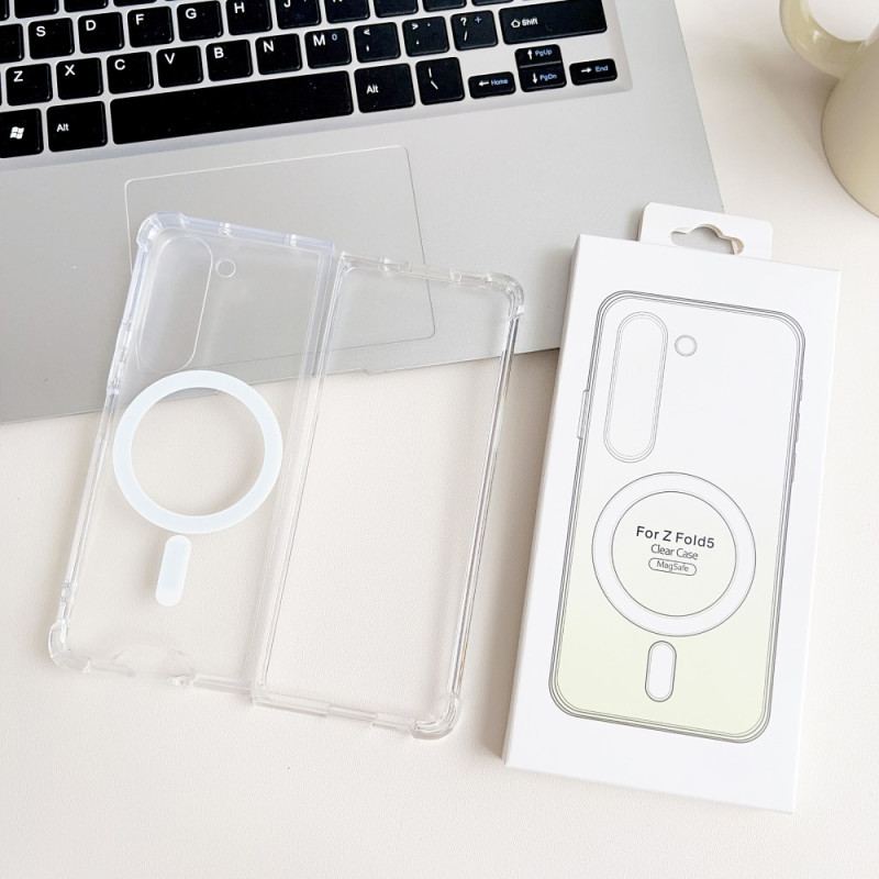 Etui Samsung Galaxy Z Fold 5 Kompatybilny Z Przezroczystym Magsafe