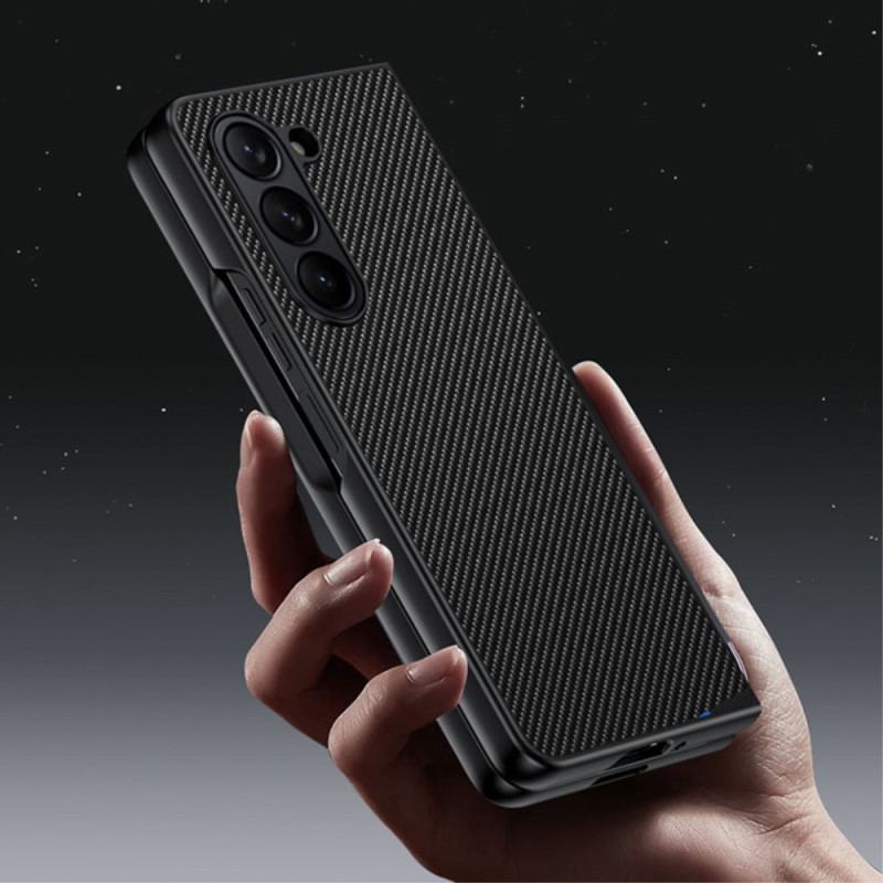Etui Samsung Galaxy Z Fold 5 Linia Z Włókna Węglowego I Mikrofibry Etui Ochronne