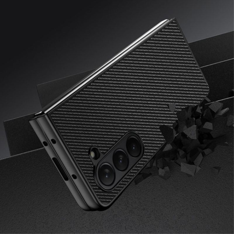 Etui Samsung Galaxy Z Fold 5 Linia Z Włókna Węglowego I Mikrofibry Etui Ochronne