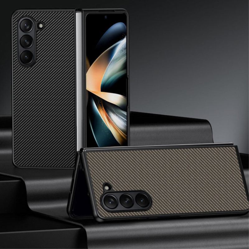 Etui Samsung Galaxy Z Fold 5 Linia Z Włókna Węglowego I Mikrofibry Etui Ochronne