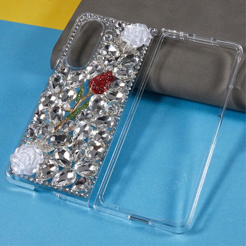 Etui Samsung Galaxy Z Fold 5 Różowe Amulety Etui Ochronne