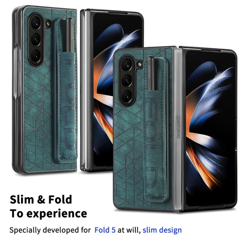 Etui Samsung Galaxy Z Fold 5 Uchwyt Na Rysik Z Paskiem Etui Ochronne